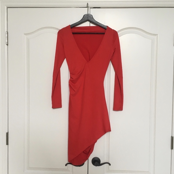 ASOS Red Asymmetric Dress - Picture 3 of 4